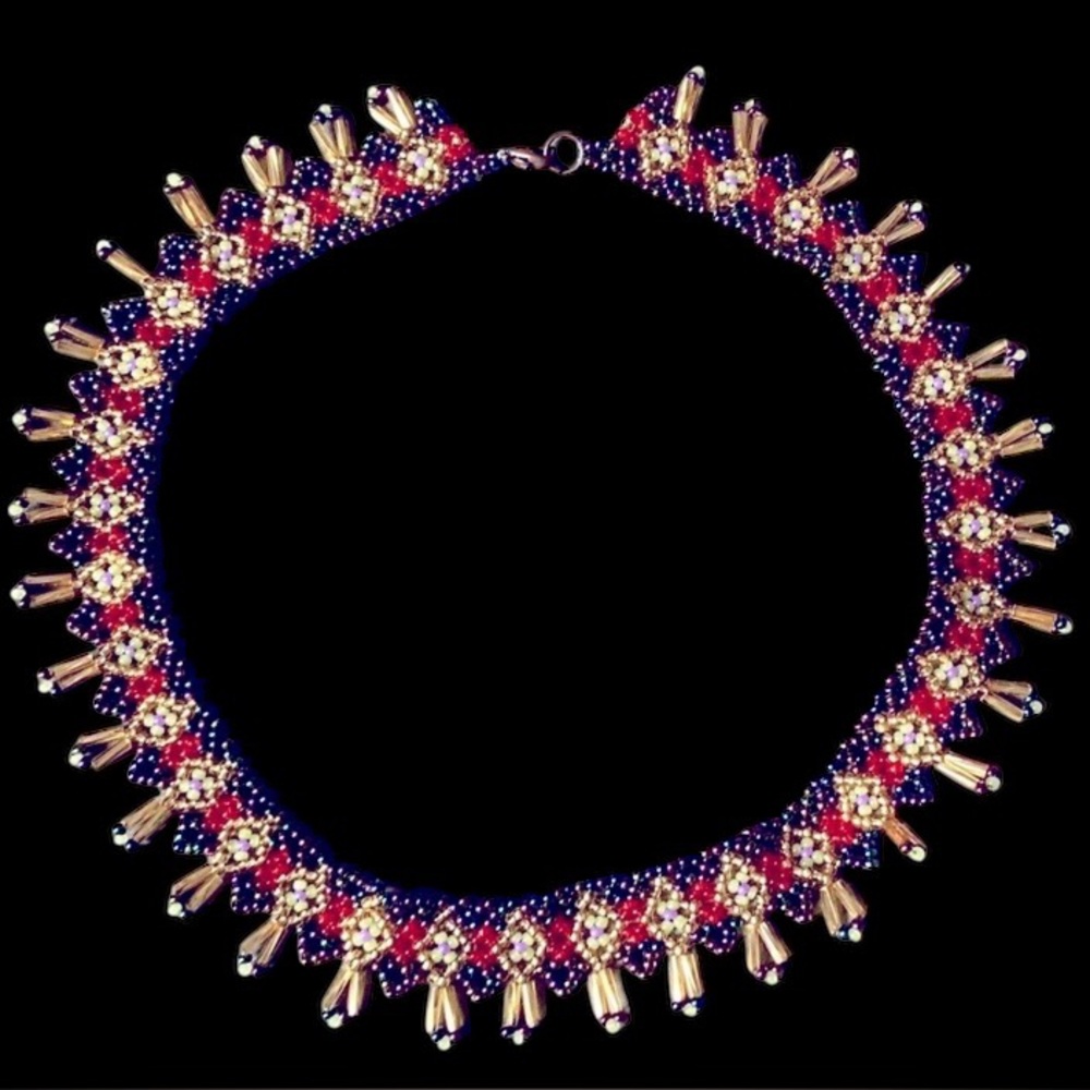 Beaded Necklace (Gerdan) Ukrainian 🇺🇦Traditional Handmade piece.